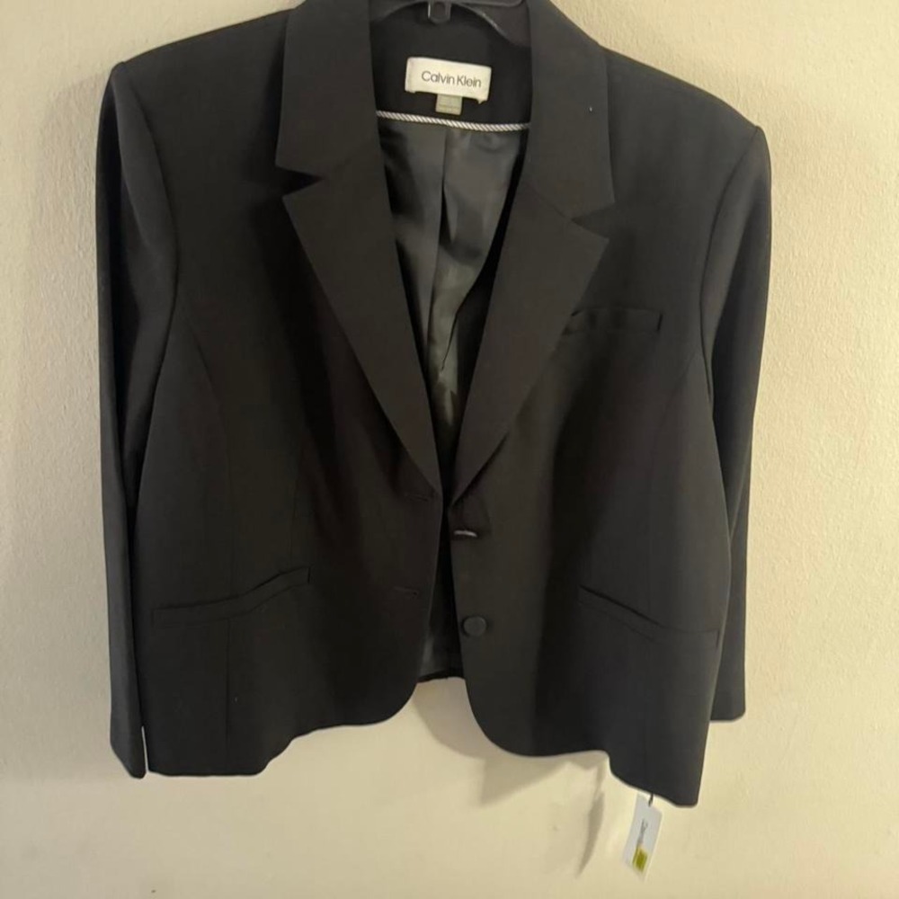 Calvin Klein Black One Button Career Blazer NWT Size 20W Plus Size - Picture 4 of 4